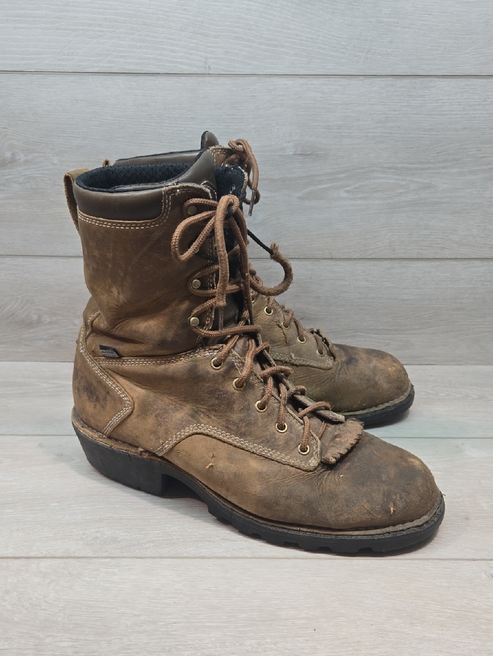 Danner Men's Logger 8" 15439 Leather Work Boots Durable Lace-Up Shoes Sz 11.5